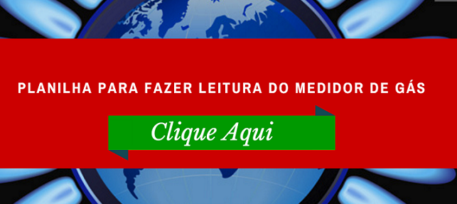 leitura do medidor de gás